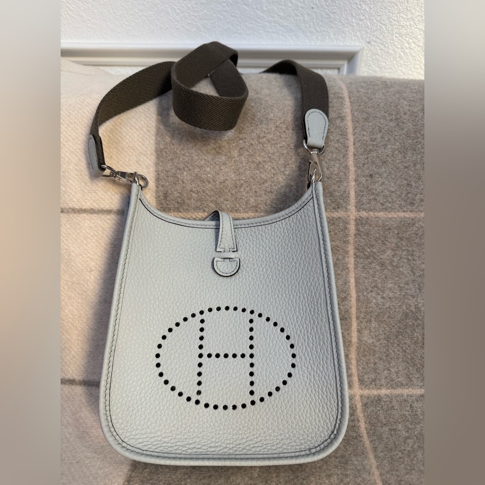 Hermes Light Gray Crossbody Bag
